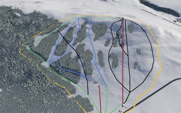 Sitzmark Ski Area 3D trail map