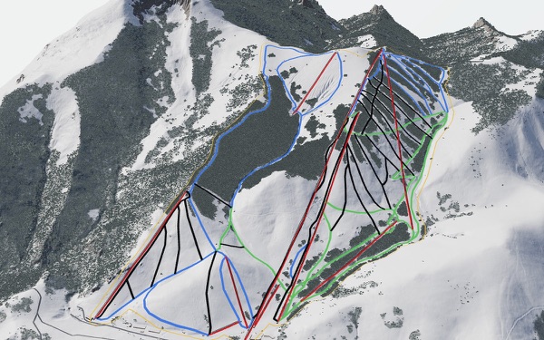 Ski Apache 3D trail map