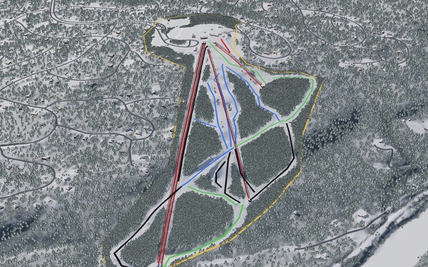 Ski Big Bear 3D trail map