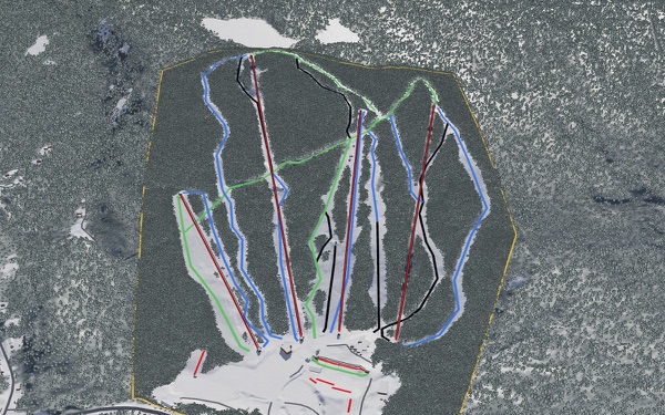 Ski Butternut 3D trail map