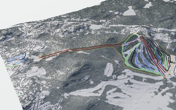 Ski Chantecler 3D trail map