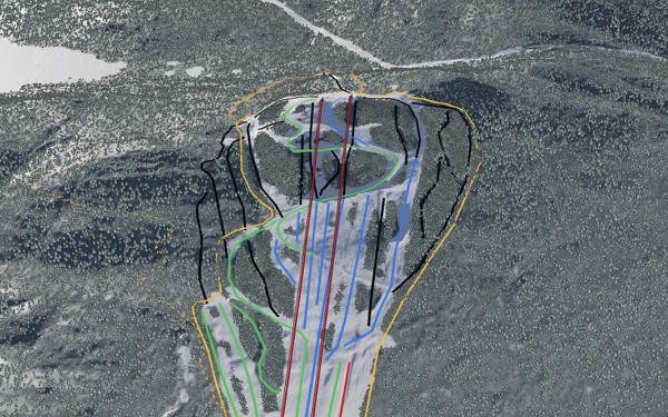 Ski La Réserve 3D trail map