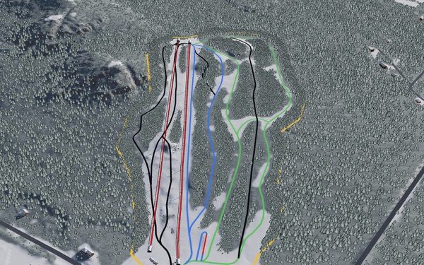 Ski Mont Rigaud 3D trail map