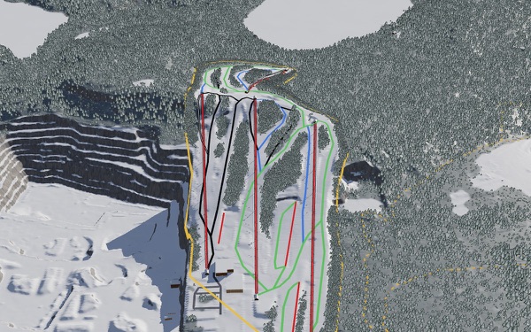 Ski Mont Saint-Bruno 3D trail map