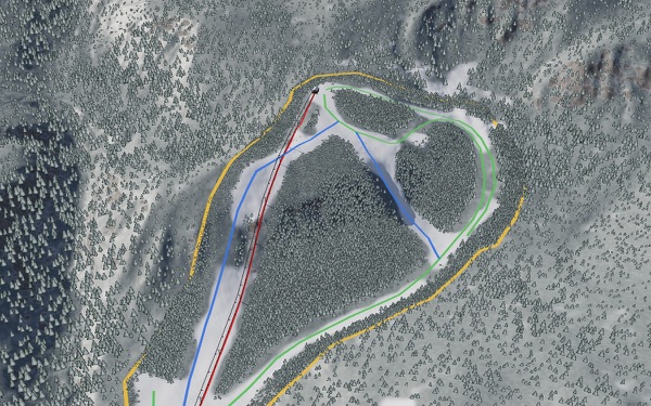 Ski Resort Tenei 3D trail map