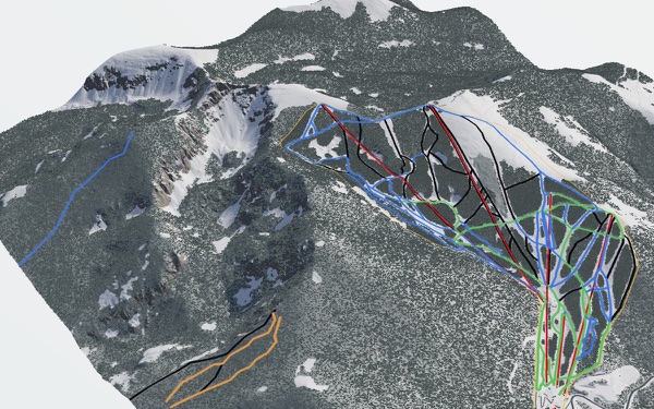 Ski Santa Fe 3D trail map