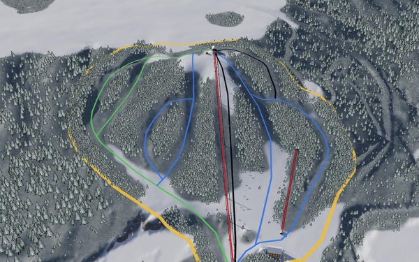 Ski Valley 3D trail map