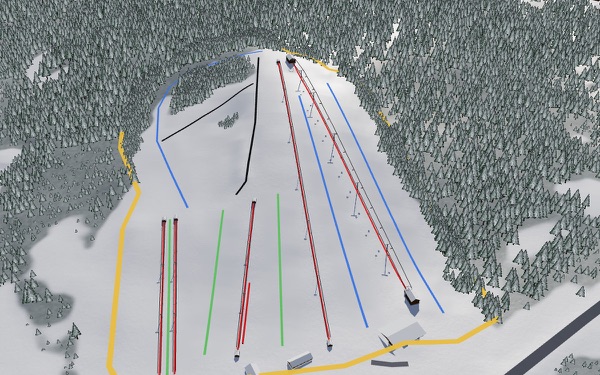 Ski Ward 3D trail map