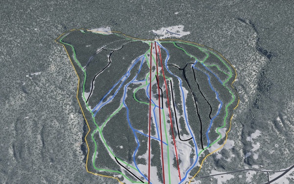 Ski Wentworth 3D trail map