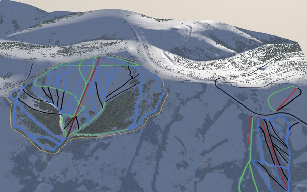 Skiland 3D trail map