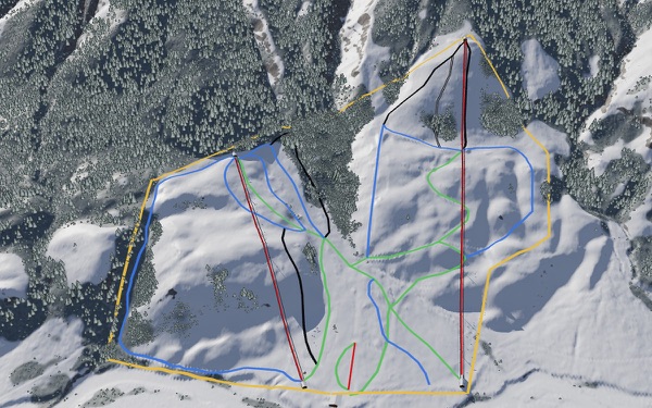 Sleeping Giant Winter Sports Area 3D trail map