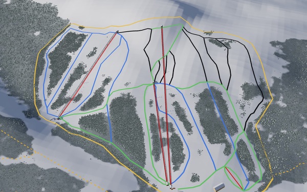 Smokey Mountain Ski Club 3D trail map