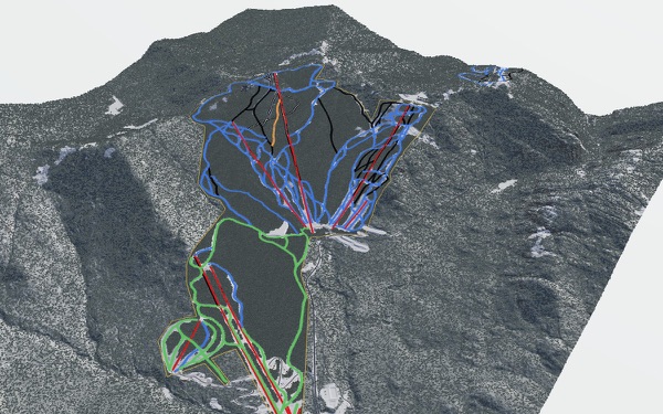 Smugglers' Notch 3D trail map