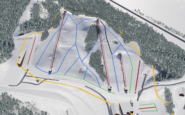 Snow Creek 3D trail map