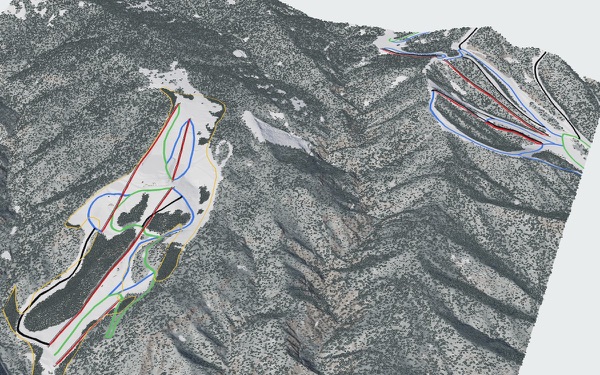 Snow Par Ogna Hotaka 3D trail map