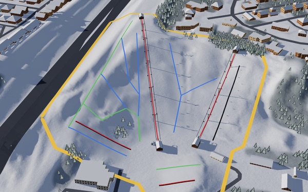 Snow Valley Ski Club 3D trail map