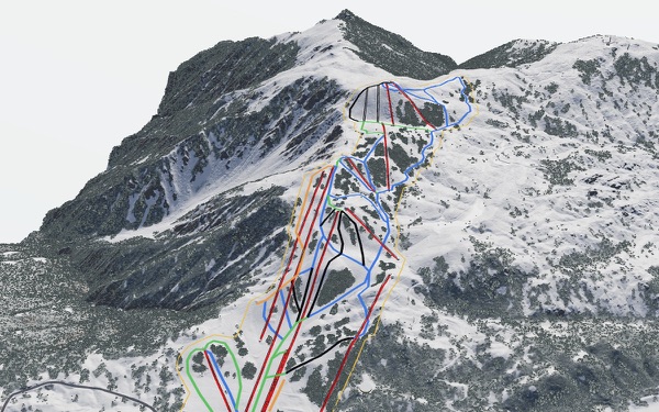 Snow Valley Mountain Resort 3D trail map