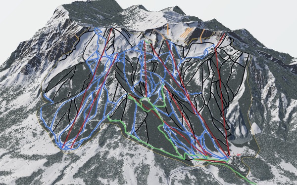 Snowbasin 3D trail map