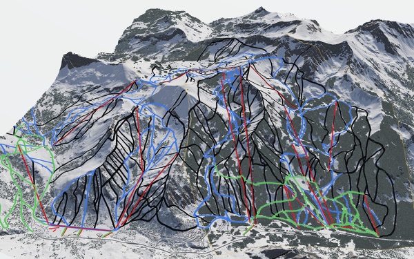 Snowbird Ski and Summer Resort 3D trail map