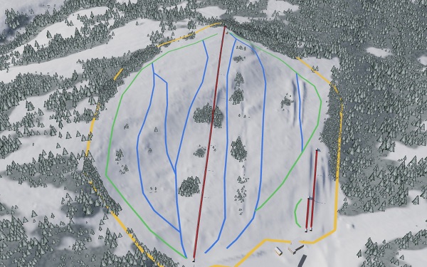 Snowhaven 3D trail map