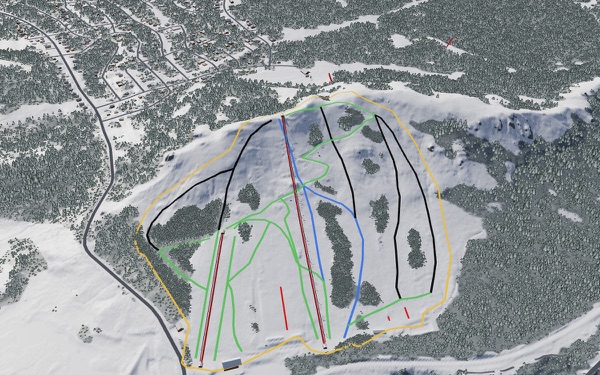 Soda Springs Mountain Resort 3D trail map