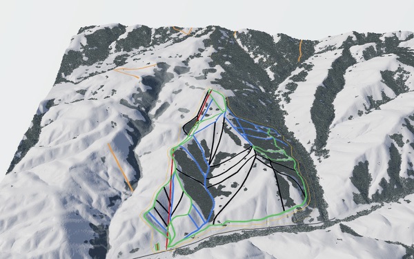 Soldier Mountain 3D trail map