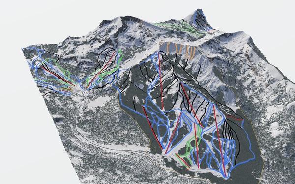 Solitude Mountain Resort 3D trail map