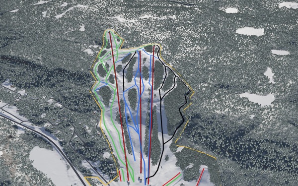 Sommet Edelweiss 3D trail map