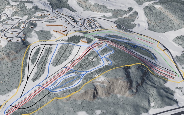 Sommet Gabriel 3D trail map