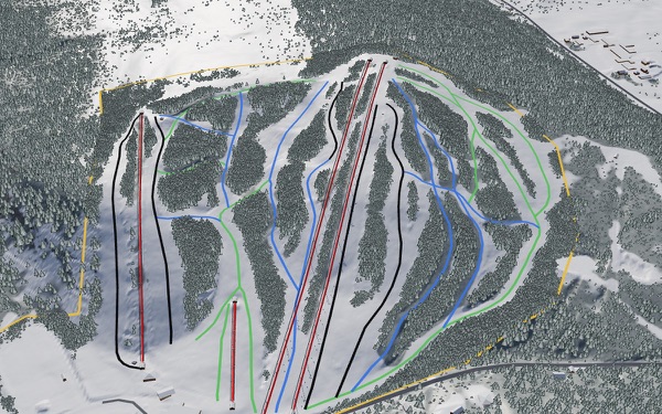 Song Mountain Resort 3D trail map