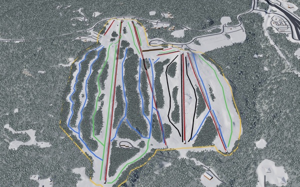 Spirit Mountain 3D trail map