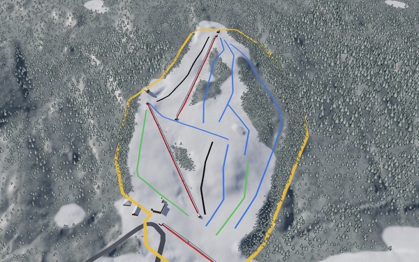 Spruce Mountain Ski Slope 3D trail map