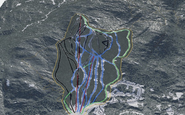 Station de ski Mont-Édouard 3D trail map