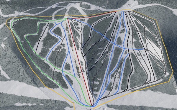 Station de ski Mont Miller 3D trail map