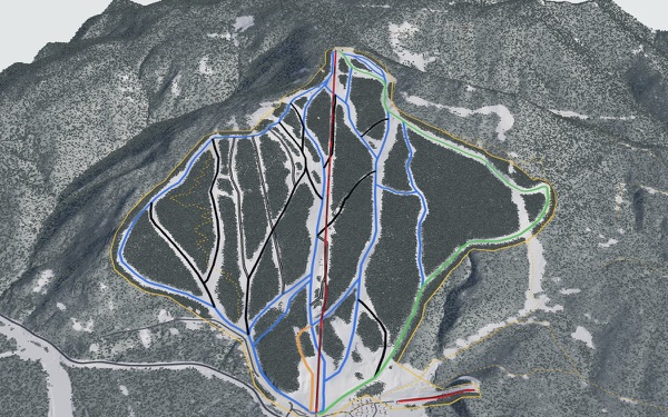 Station touristique Pin-Rouge 3D trail map