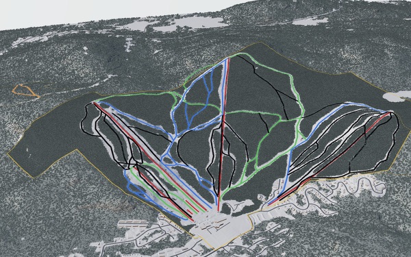 Stoneham Mountain Resort 3D trail map