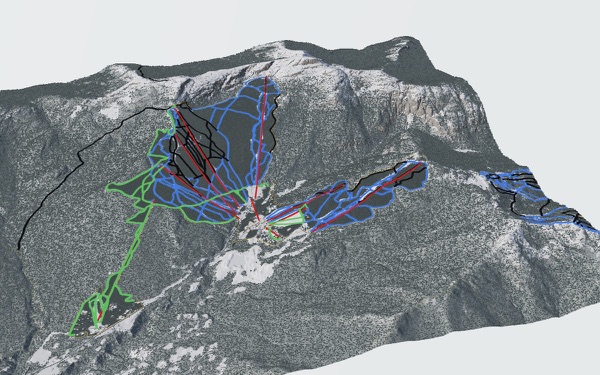 Stowe Mountain Resort 3D trail map