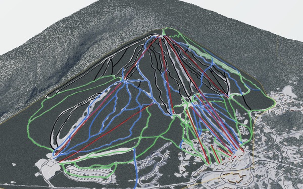 Stratton Mountain Resort 3D trail map