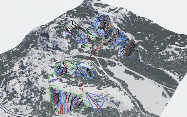 Sugar Bowl Ski Resort 3D trail map