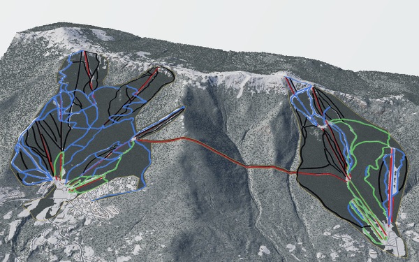 Sugarbush Resort 3D trail map