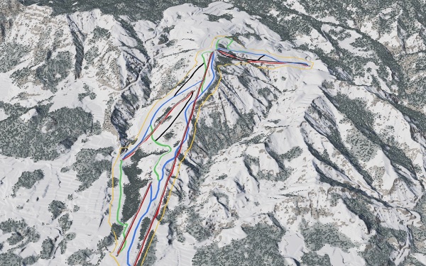 Suhara Ski Area 3D trail map