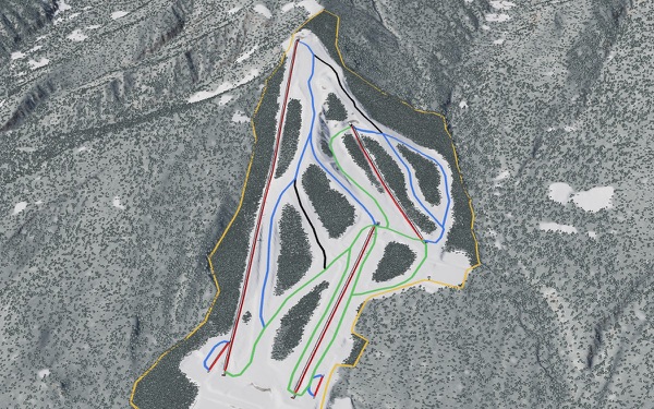 Sun meadow 3D trail map
