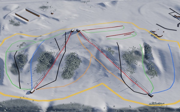 Sunridge Ski Area 3D trail map