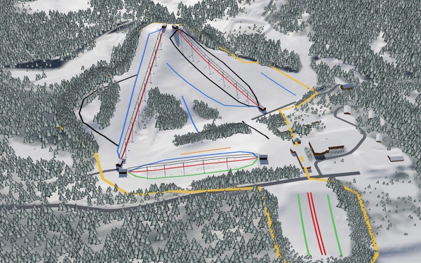 Swiss Valley Ski Lodge 3D trail map