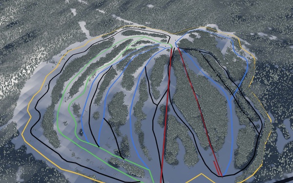 Tabor Mountain Alpine Resort 3D trail map