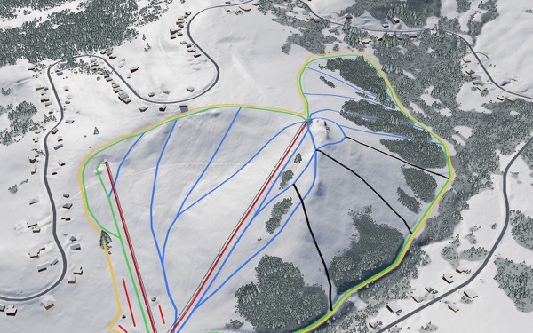 Tahoe Donner 3D trail map