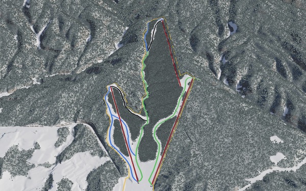 Taiheizan Ski Resort Opas 3D trail map