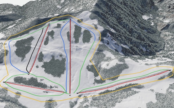 Takamine Mountain Park Ski Area 3D trail map