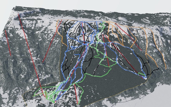 Tamarack Resort 3D trail map