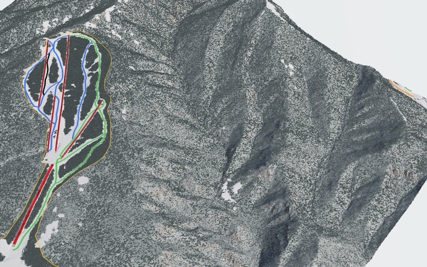 Taｍbara Ski Park 3D trail map